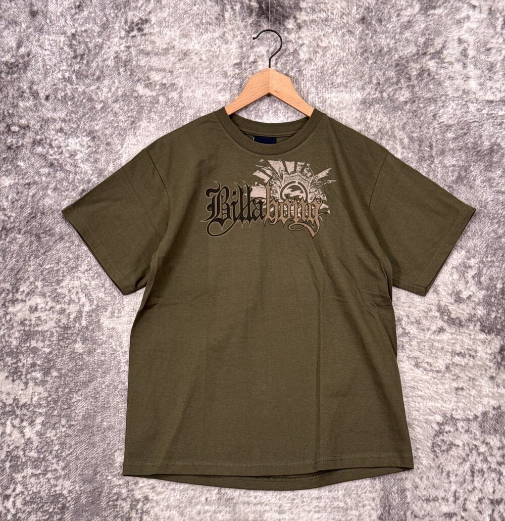 Vintage Deadstock Billabong T Shirt XL Mens Green Y2K Graphic Tee